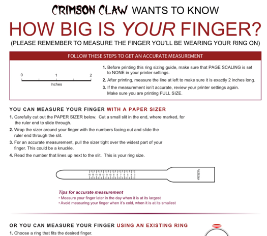 Ring and Necklace Sizing Guide