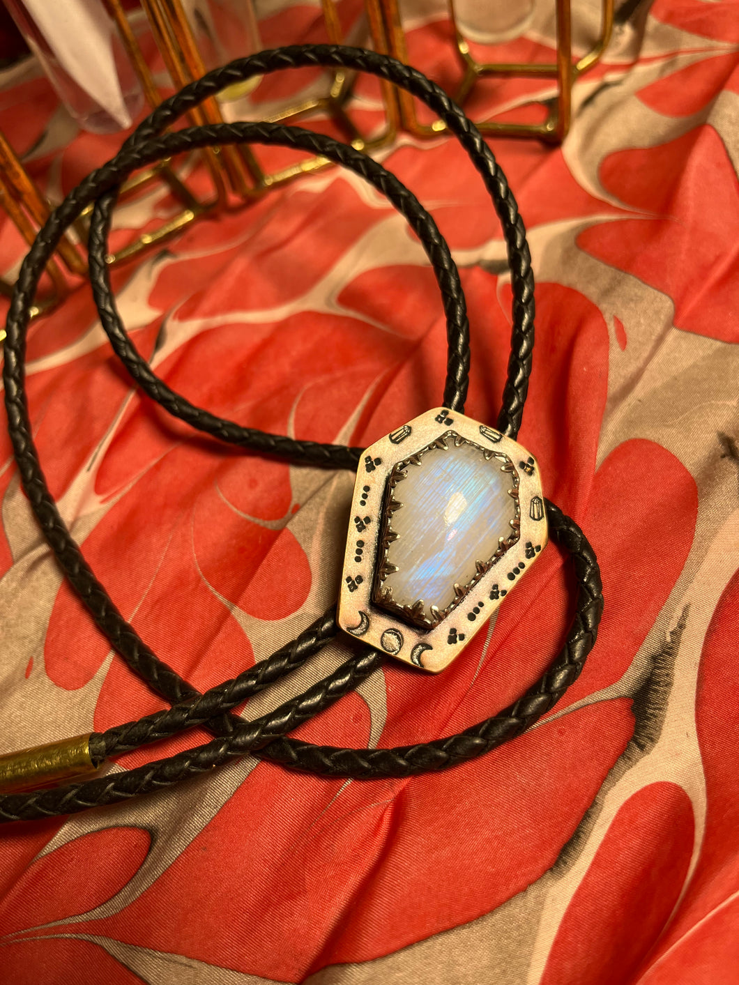 Witchy Western Moonstone Bolo