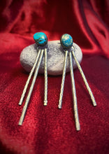 Load image into Gallery viewer, Fringed Turquoise Earrings
