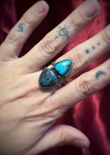 Load image into Gallery viewer, Double Turquoise Ring size 9
