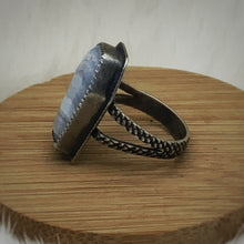 Load image into Gallery viewer, Blue Lace Agate Coffin Ring

