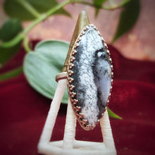 Load image into Gallery viewer, Dentrite Agate Marquis Ring
