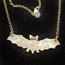 Load image into Gallery viewer, Garnet Gone Batty Necklace
