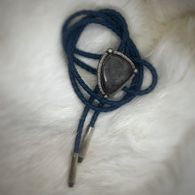 Load image into Gallery viewer, Silver Sheen Obsidian Bolo Tie
